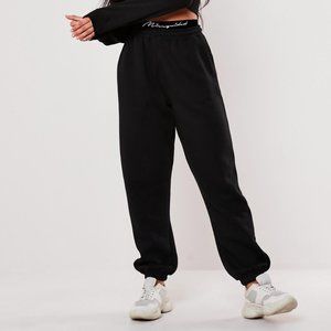 MISSGUIDED Black Logo Joggers